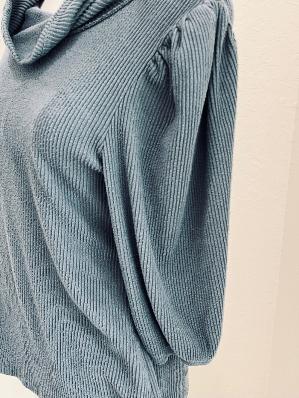 Cowl Neck Ribbed Sweater - Picture 2 of 3